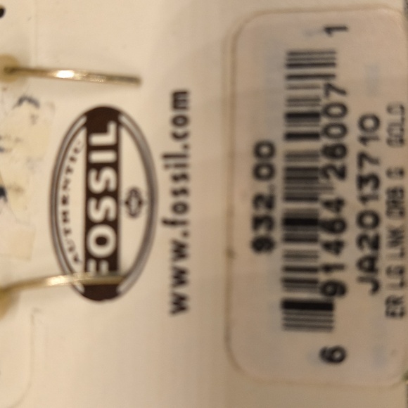 Fossil Brand Gold Triple Hoop Earrings-Brand New With Tag - Picture 4 of 5